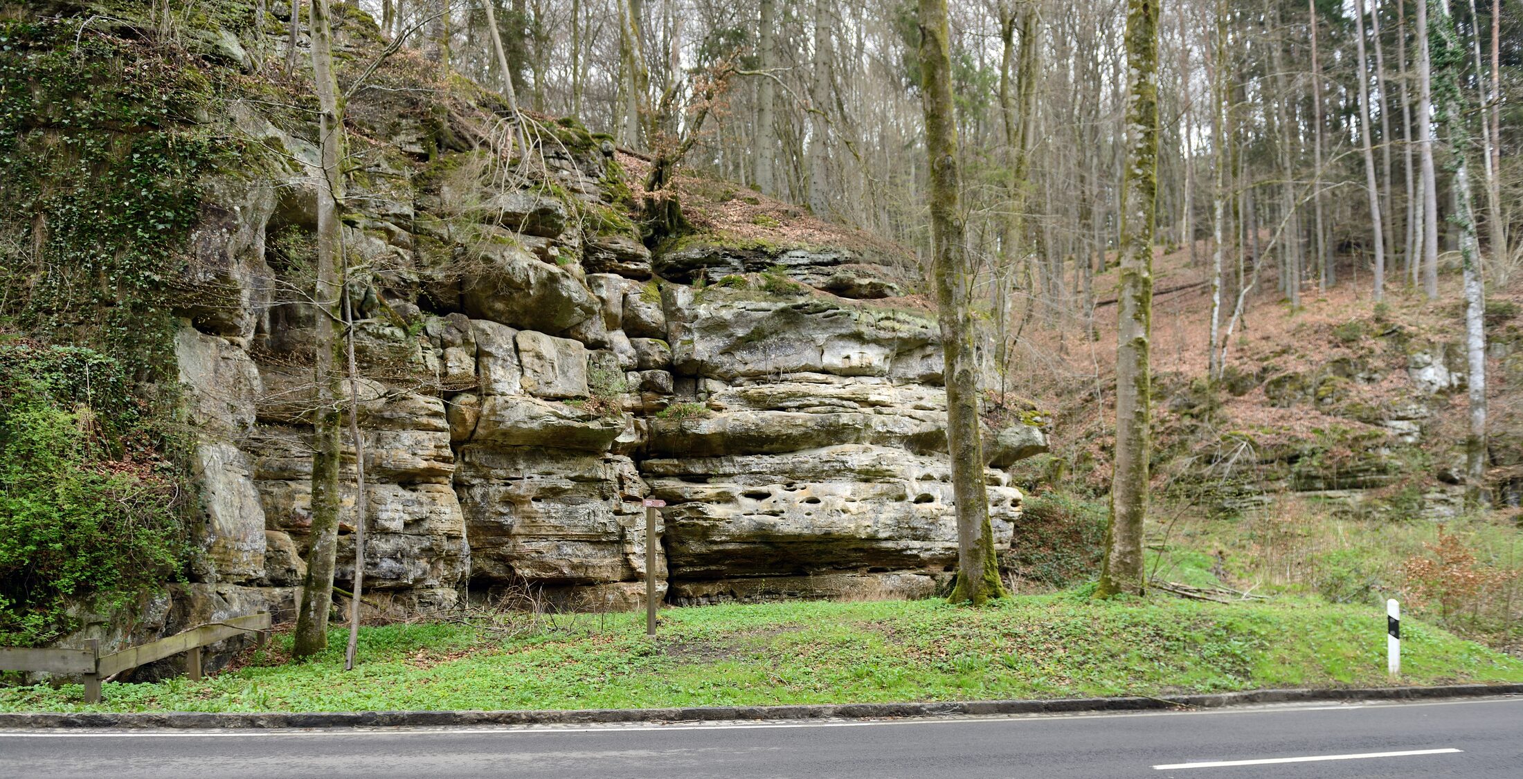 Rock shelter in Luxembourg’s Müllerthal region where the Mesolithic Loschbour remains were discovered. Photo: Cayambe / Wikimedia Commons, CC BY-SA 3.0.